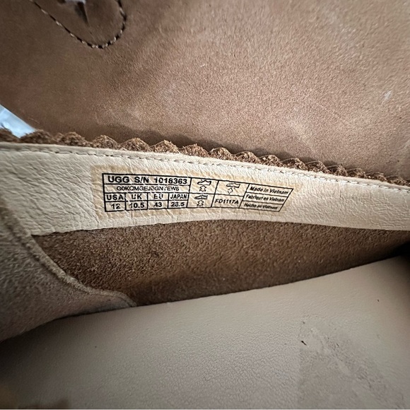 Ugg Vista Moccasin Ballet Flat Camel Suede Slip On Shoes SZ 12 Casual Comfy NWOT - Picture 5 of 8